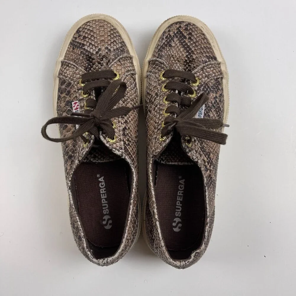 Superga 2750 Synth Snake Shoes Women’s Size 9 EU 40  Casual Sneakers - Picture 8 of 10